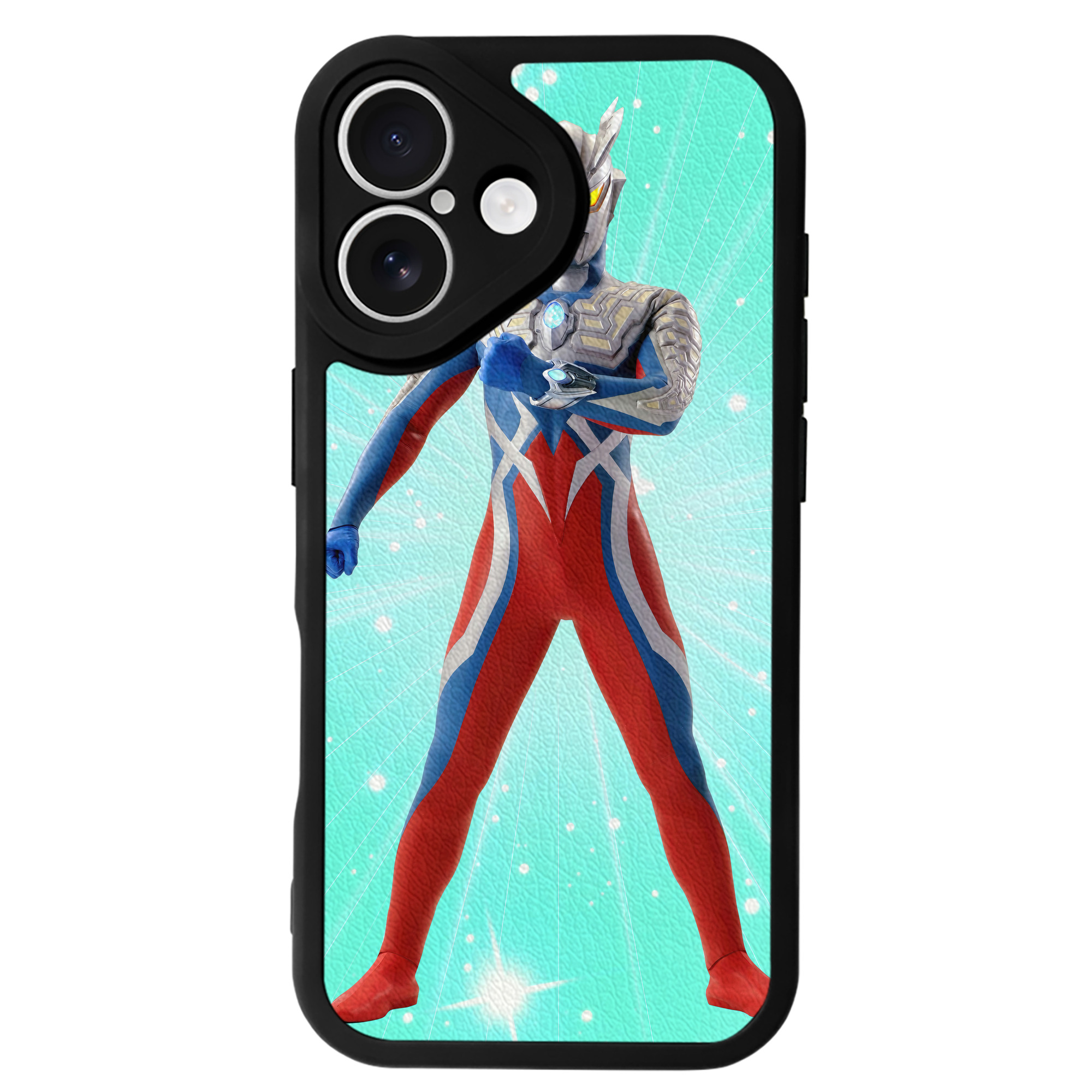 （画像用） ウルトラマン Ultraman 【iPhone 16シリーズ対応】シリコンスマホケース（レザー調） 材質：シリコン